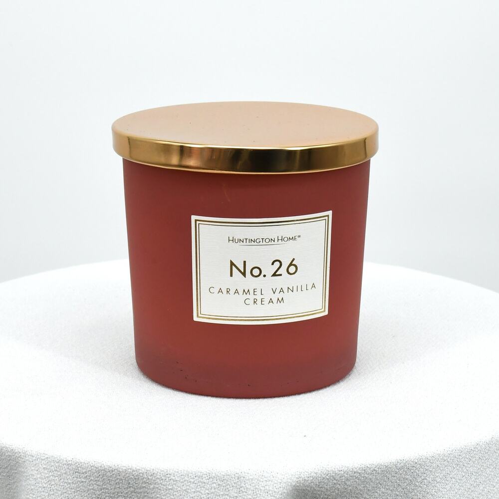 NWT Huntington Home No.26 Caramel Vanilla Cream 2 Wick Candle